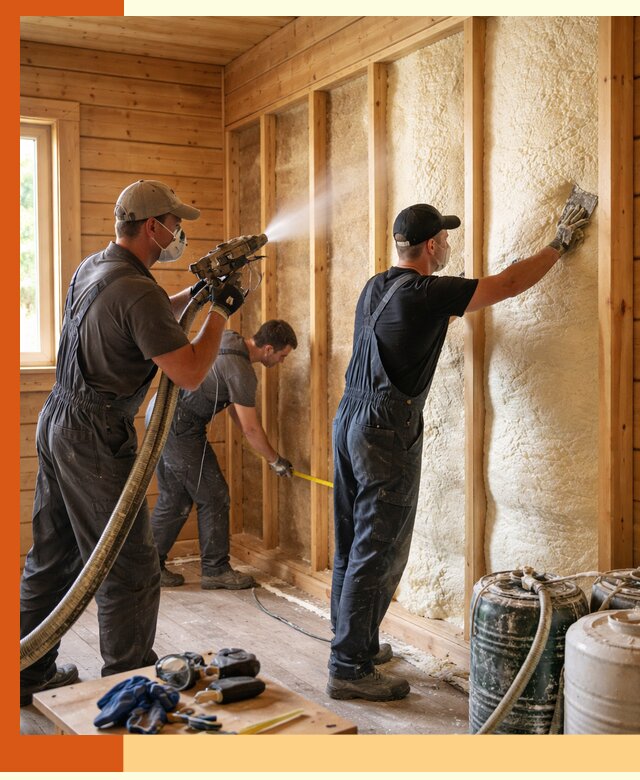 Утепление бани пенополиуретаном (ППУ) в Березниках