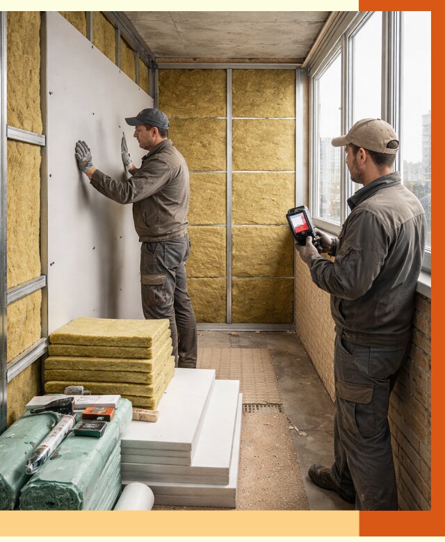 Утепление балкона в Березниках от 4635 руб. под ключ | ТепломастерБрз