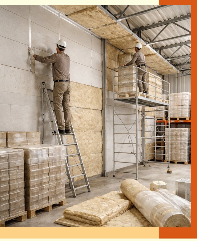 Утепление склада готовой продукции в Березниках от 2008 руб./м2 — комплексно | ТепломастерБрз