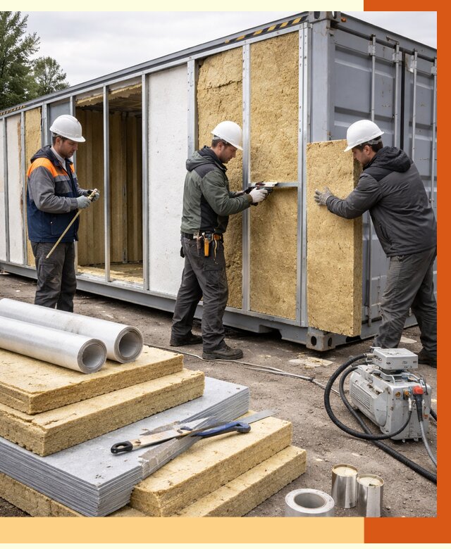 Утепление морского контейнера в Березниках от 3862 руб. под ключ | ТепломастерБрз