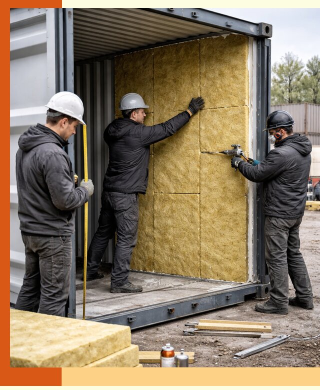 Утепление морского контейнера в Березниках: надежная теплоизоляция и защита