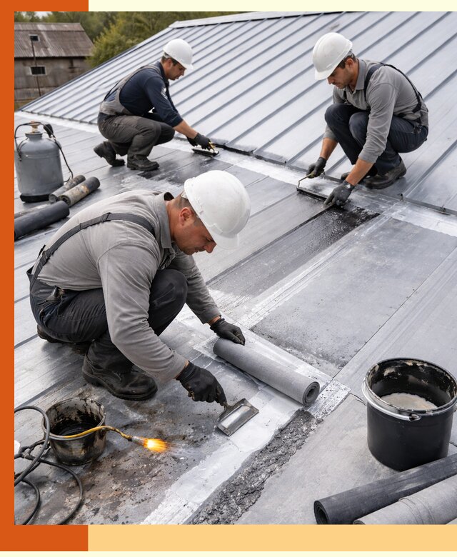 Гидроизоляция металлической кровли с гарантией в Березниках